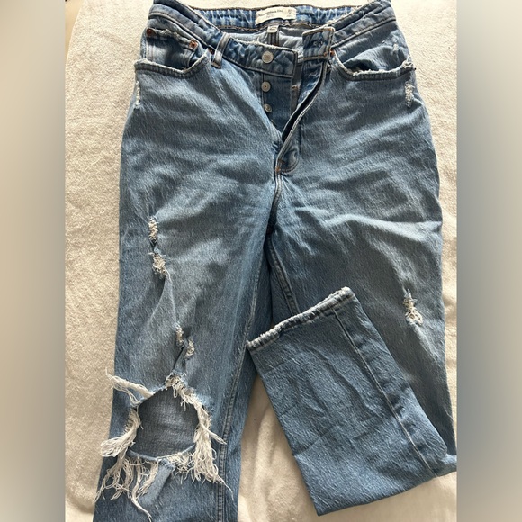 ABERCROMBIE The Dad High Rise Jeans - Curve Love - Picture 2 of 7